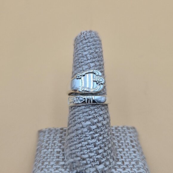 Size 7 Sterling Silver Hefty Simple Spoon Band Ring A5262 - Picture 1 of 8